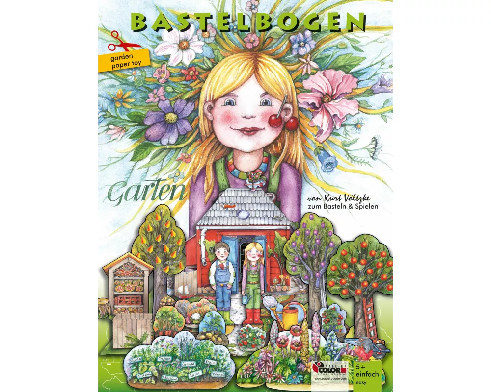 Garten basteln Kinder 6+ Bastelbogen Ausschneidebogen