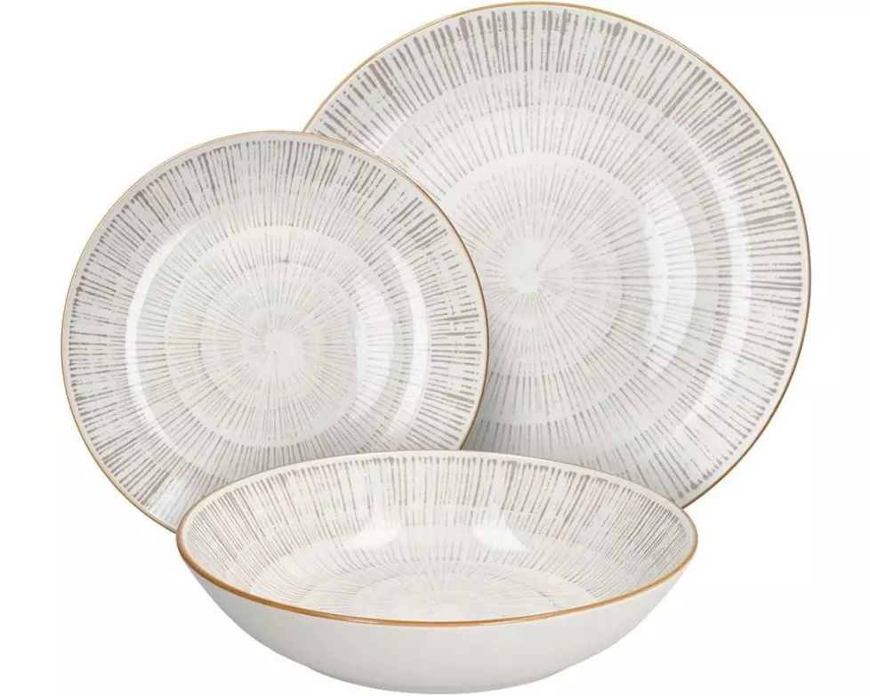 Tognana Speise-Service Virtuo 18-teilig, Weiss/Beige