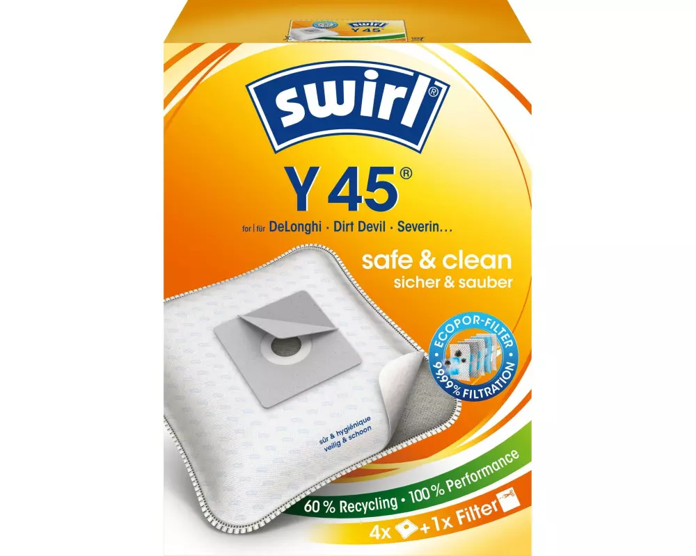 Swirl Staubfilterbeutel Y 45 EcoPor 4 Stück