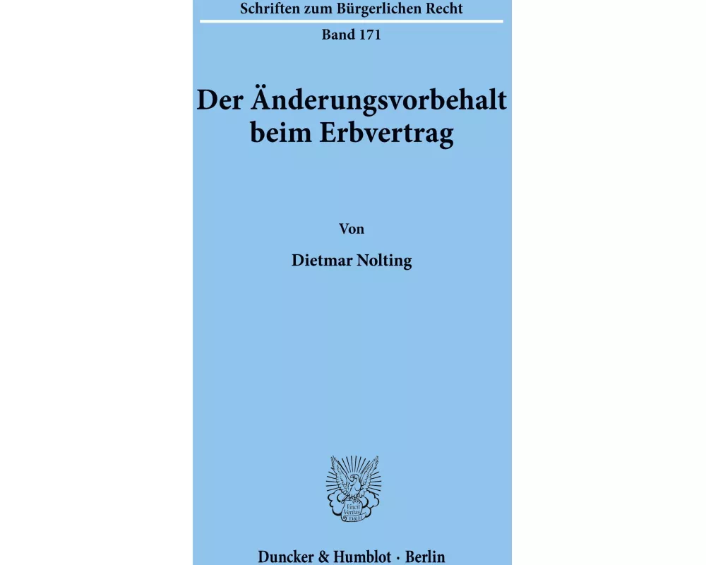 Der Änderungsvorbehalt beim Erbvertrag