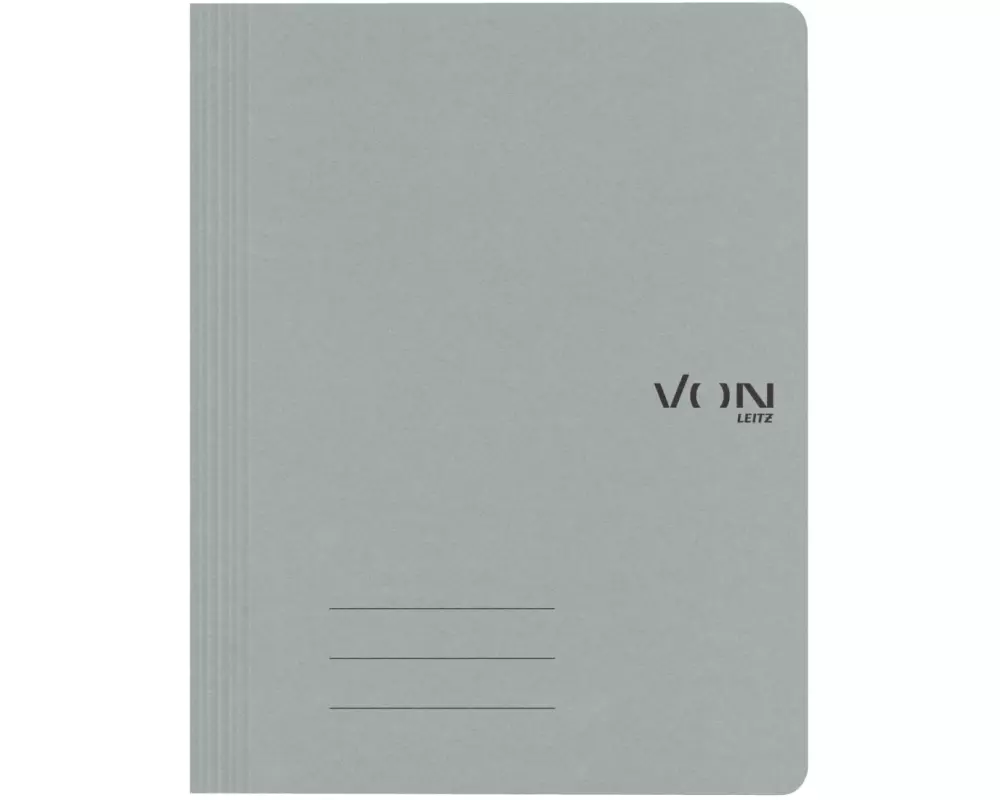 VON Schnellhefter mit Heftmechanik, A4, Grau, 10 Stück