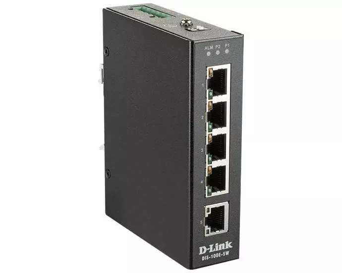 D-Link Rail Switch DIS-100E-5W 5 Port