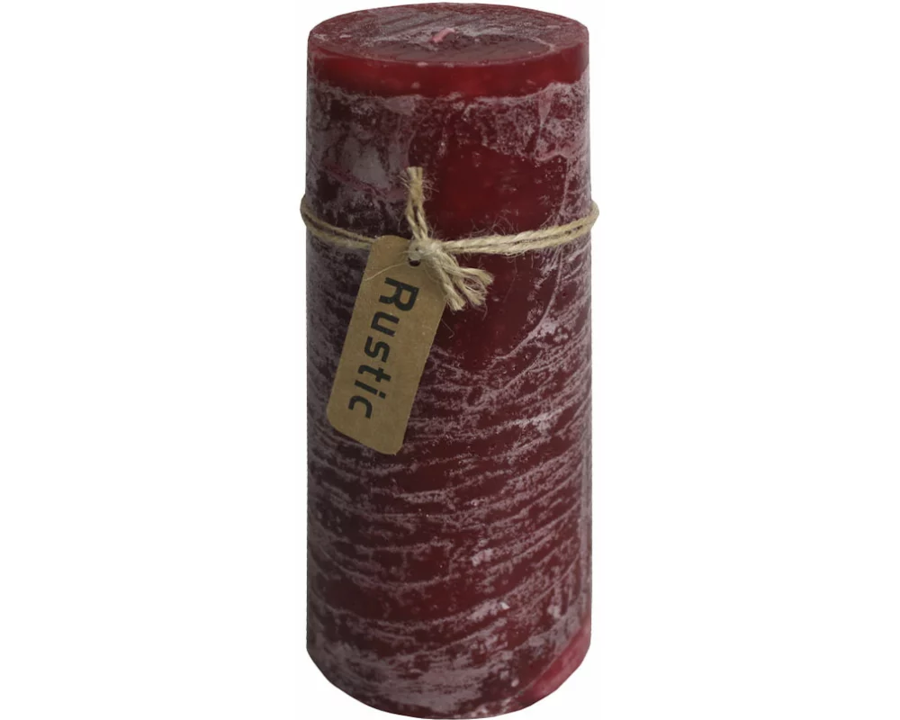 FS-STAR Kerze Rustic 7 x 18 cm bordeaux