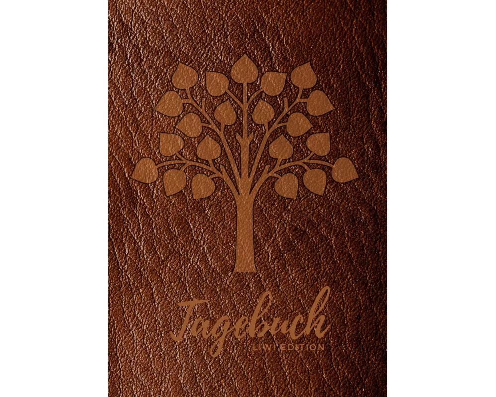 Tagebuch für Männer und Frauen - A5 liniert - 100 Seiten 90g/m² - Soft Cover Lebensbaum braun - FSC Papier