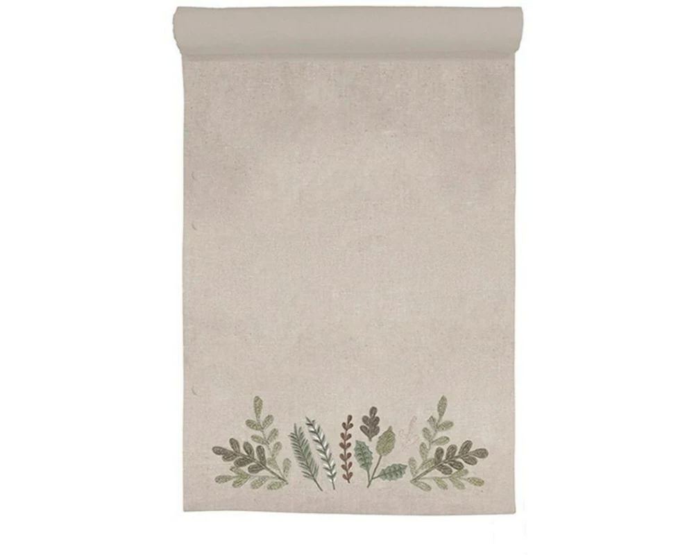 PROFLAX Tischläufer Tischläufer Pine 45 cm x 150 cm, Beige/Grün