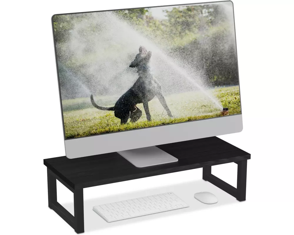 relaxdays Monitorständer Schwarz