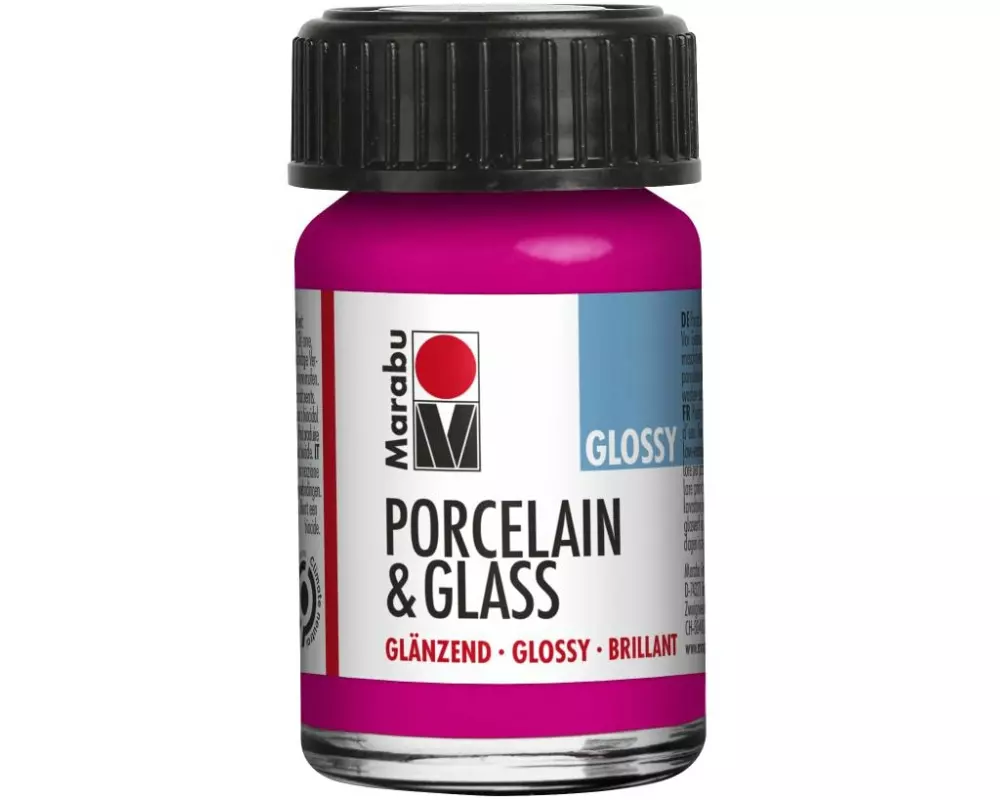 Marabu Glas- und Porzellanfarbe 131 Himbeere, 15 ml