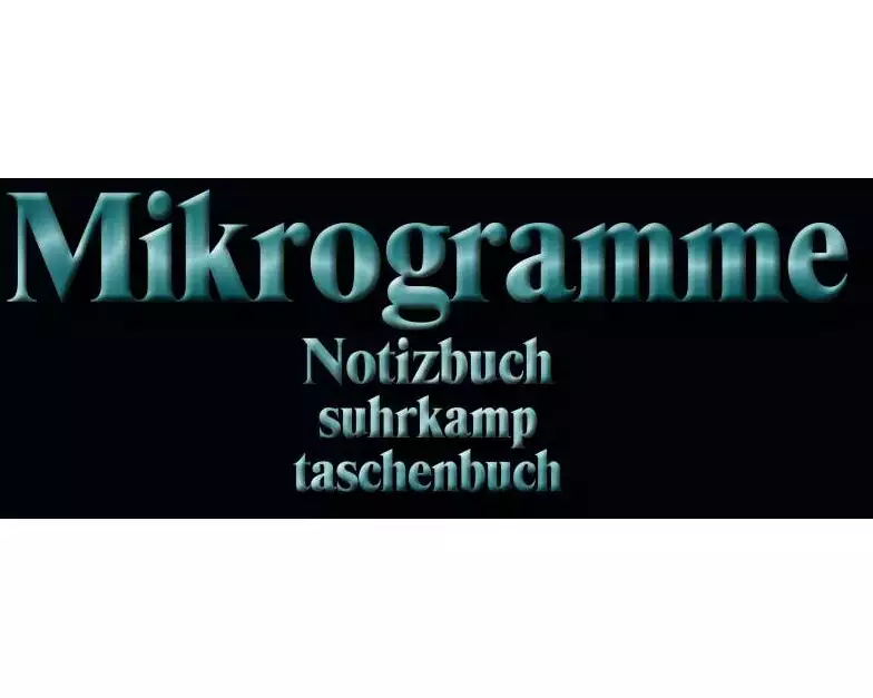 Notizbuch »Mikrogramme«