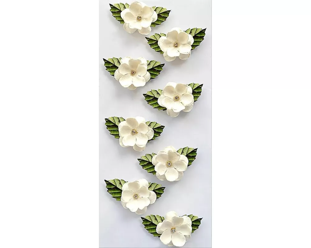 White flowers with diamond