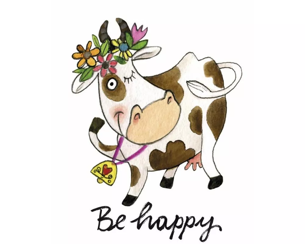 Mini-Doppelkarte. Be happy