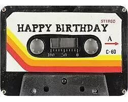 Postkarte. Happy Birthday (Kassette)