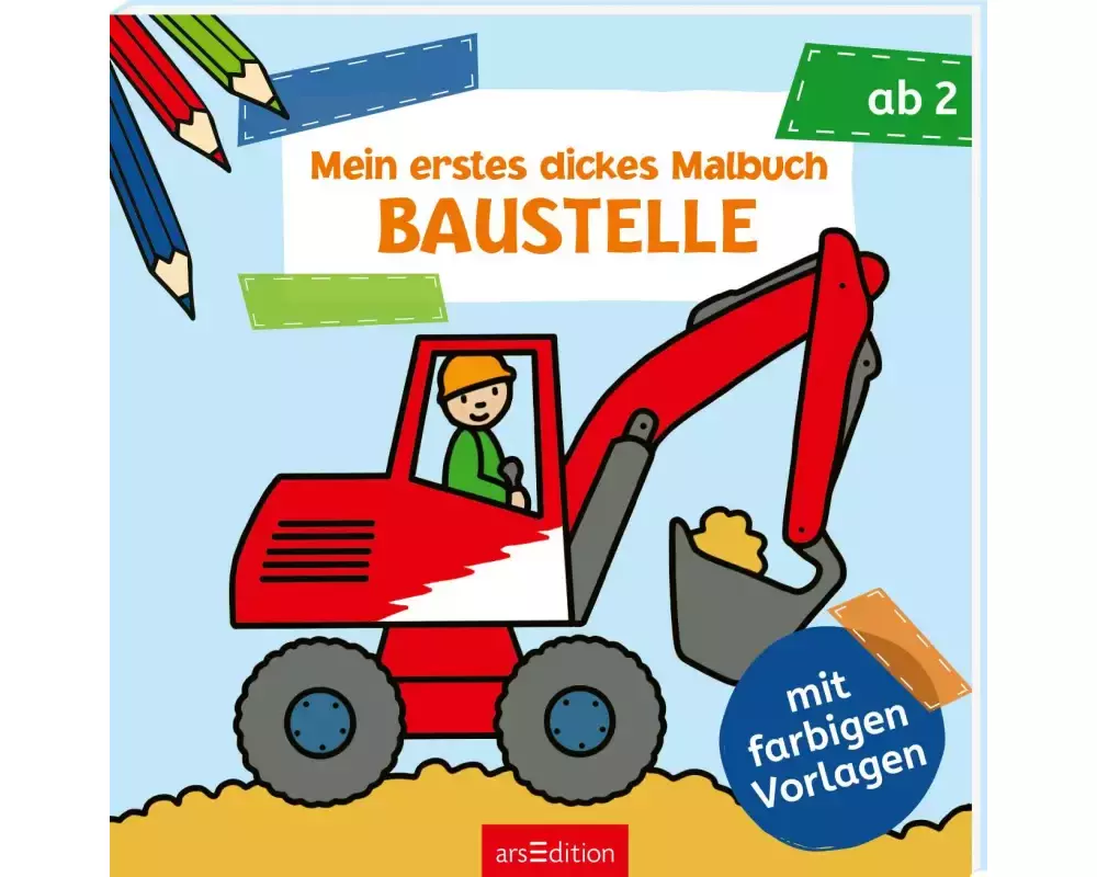 Mein erstes dickes Malbuch ab 2 – Baustelle