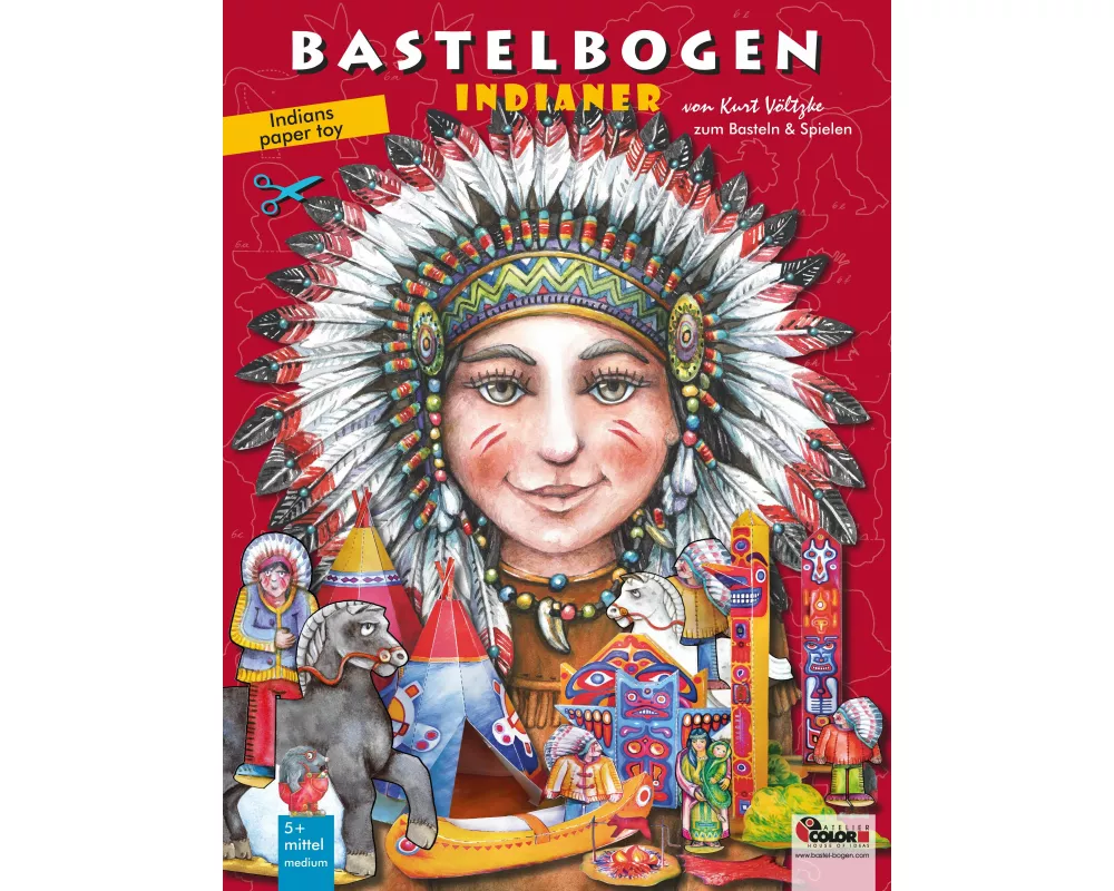 Indianer Bastelbogen