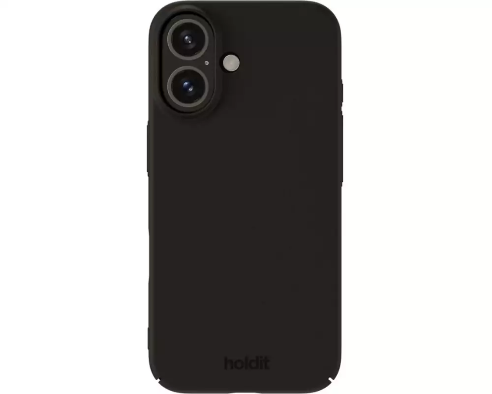 Holdit Back Cover Silicone iPhone 16 Schwarz