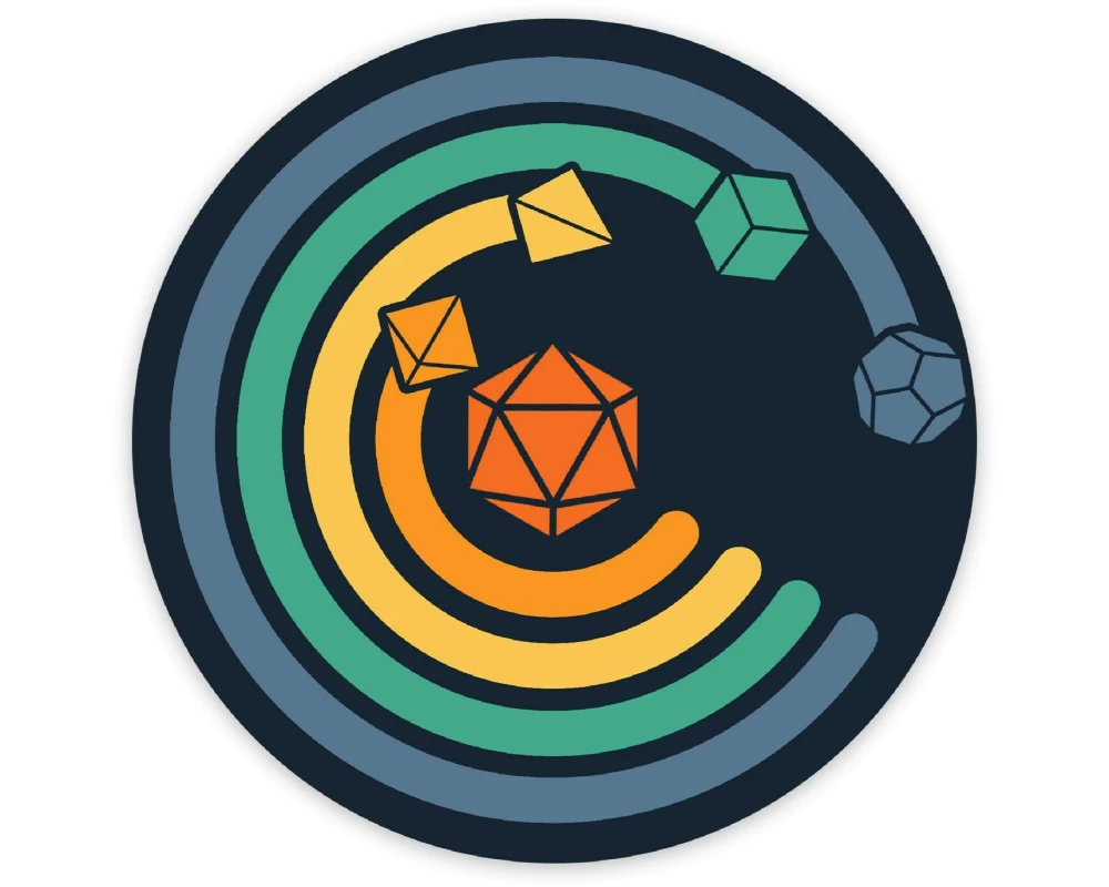 Glass Staff Circle of Dice Sticker Mehrfarbig