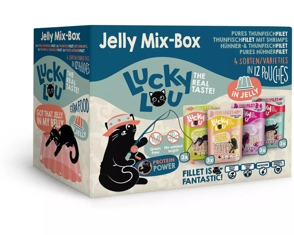 Lucky Lou Extra Food Mix-Box in Gelée, 12 x 70 g