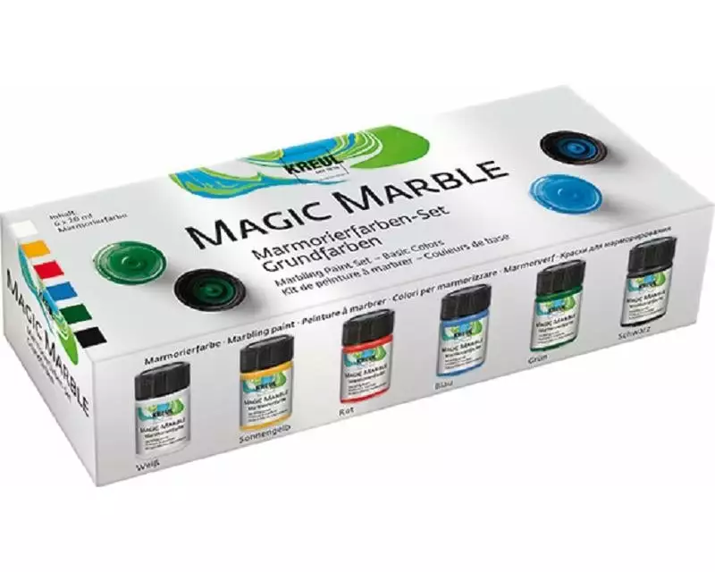 Kreul Marmorierfarbe Set Grundfarben 20 ml x 6 Stück