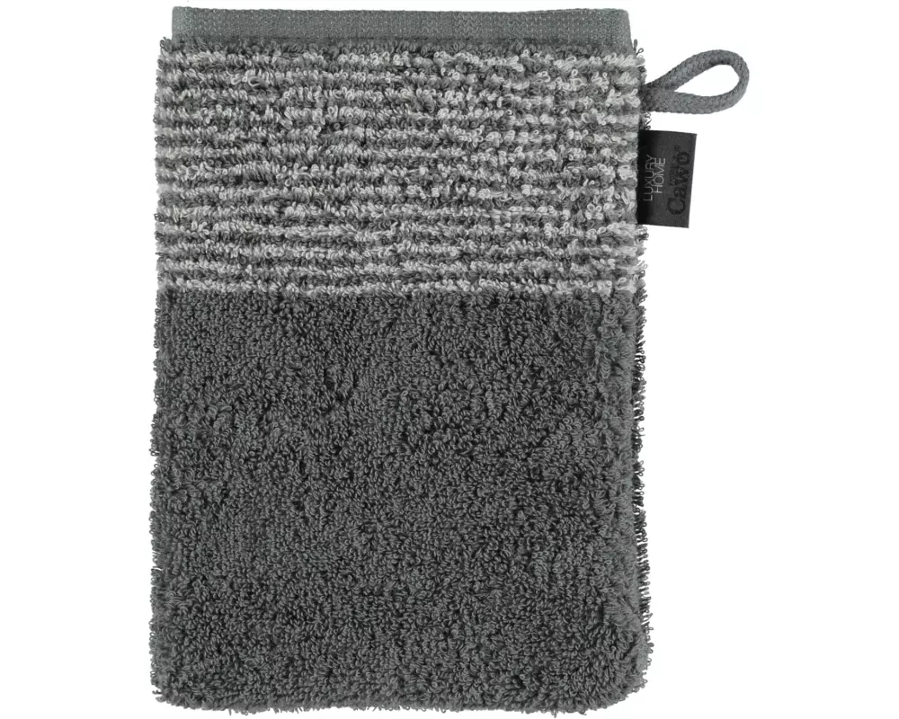 Cawö Waschhandschuh Two Tone 16 x 22 cm, Schiefer