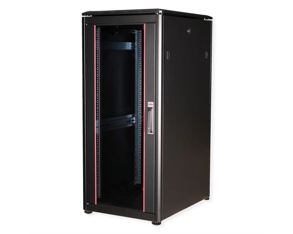 ROLINE 19-Zoll Netzwerkschrank Pro 26 HE, 600x800 BxT Glastür schwarz