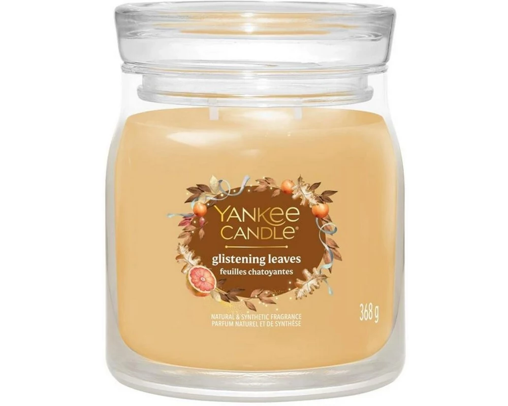 Yankee Candle Signature Duftkerze Glistening Leaves Medium Jar