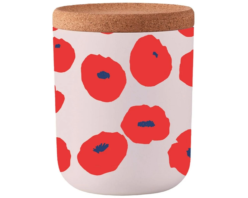 BioLoco Vorratsdose Kukkia Medium 0.8 l, Mehrfarbig/Rot