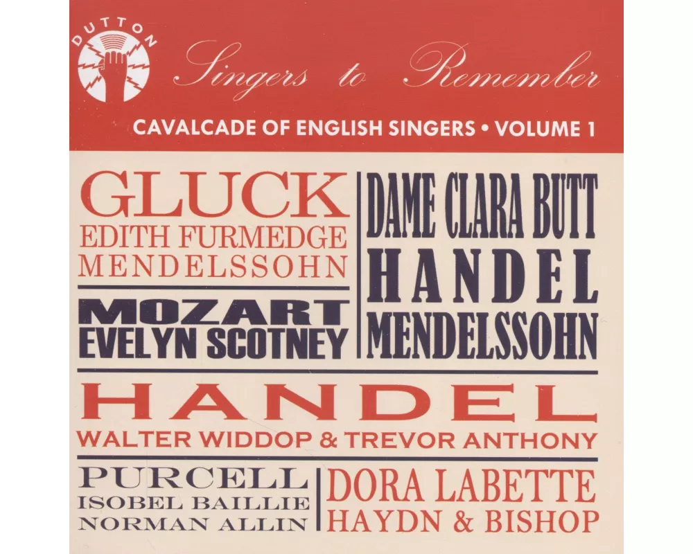 Cavalcade Of English Singers Vol.1