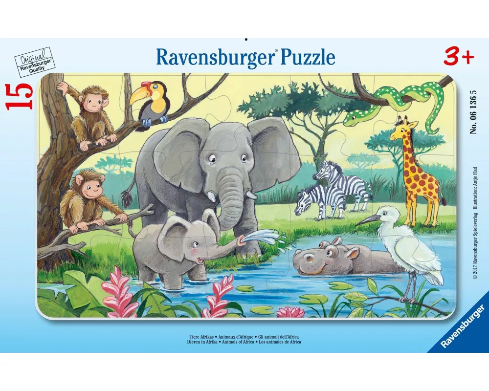 Kinderpuzzle 15 Teile - Tiere Afrikas