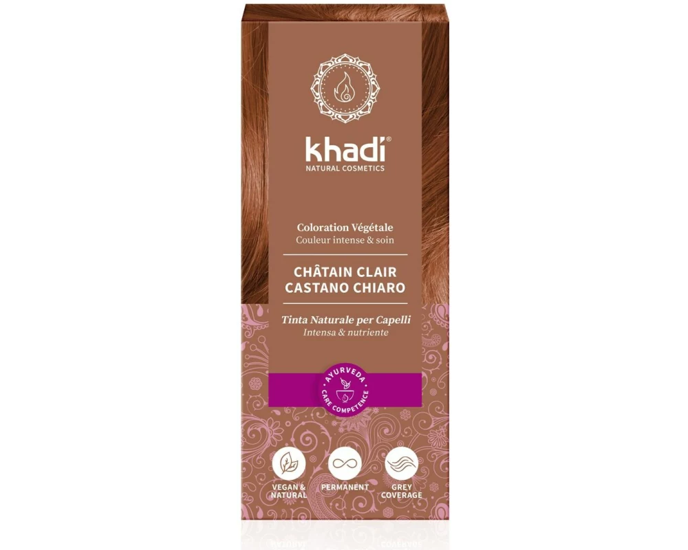 khadi   Pflanzenhaarfarbe Hellbraun 100 g