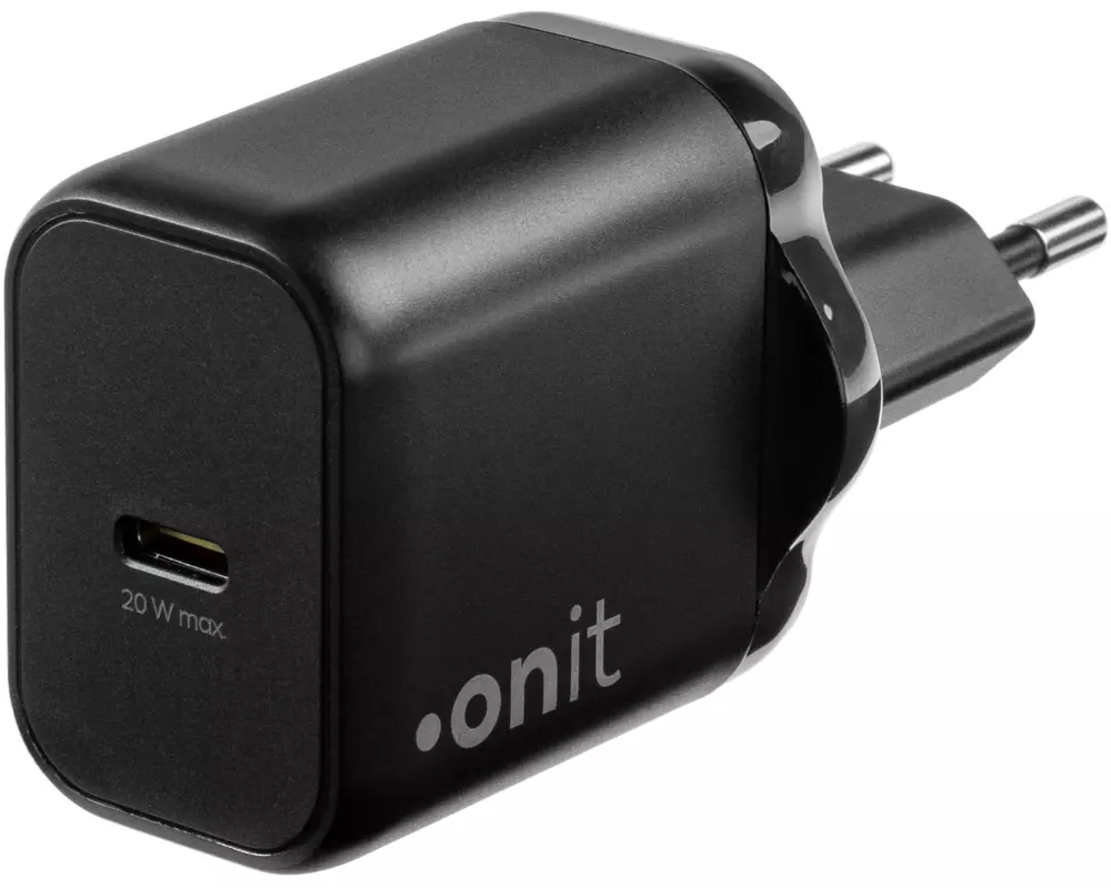 onit USB-Wandladegerät Single 1C 20 W GaN Schwarz