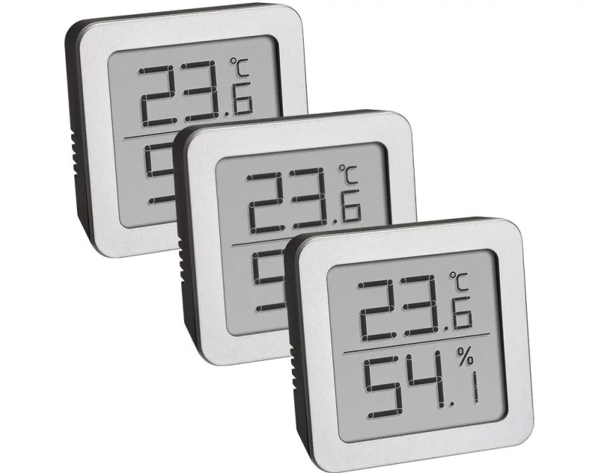 TFA Dostmann Thermo-/Hygrometer Digital 3er-Set