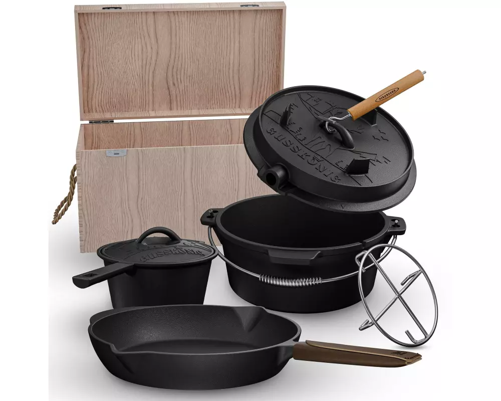 Gusskoenig Gusseisen Set Holzbox 8-teilig