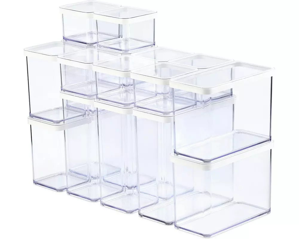 Rotho Set Premium Dosen 19 tlg. Loft 21 l, Transparent
