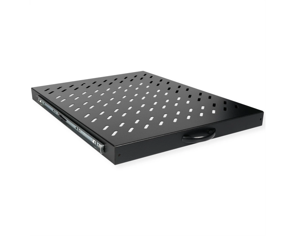 ROLINE 19-Zoll Fachboden 1 HE, ausziehbar 550 T 25 kg schwarz