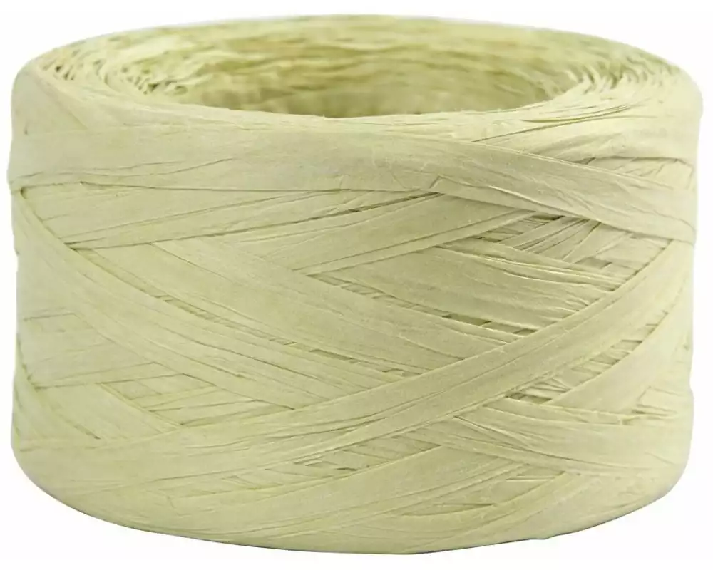 Creativ Company Geschenkband Raffiabast 8 mm x 100 m, Hellgrün