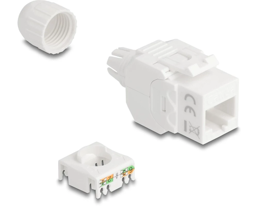 Delock Keystone-Modul RJ45 Buchse zu LSA Cat.6A UTP 180°