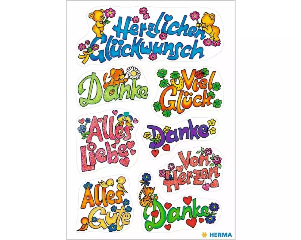 Herma Stickers Motivsticker Glückwunsch, 2 Blatt