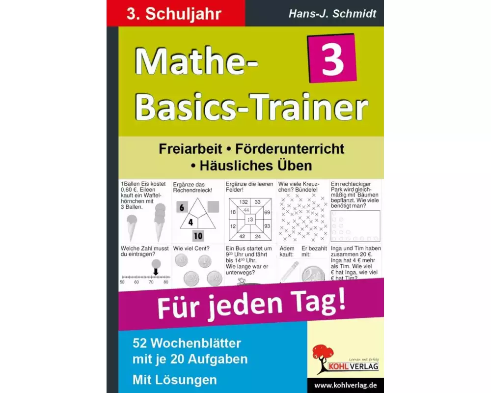 Mathe-Basics-Trainer 3. Schuljahr. Für jeden Tag!