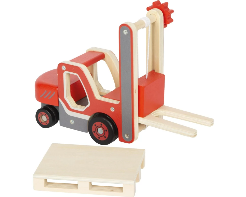 small foot Gabelstapler mit Palette