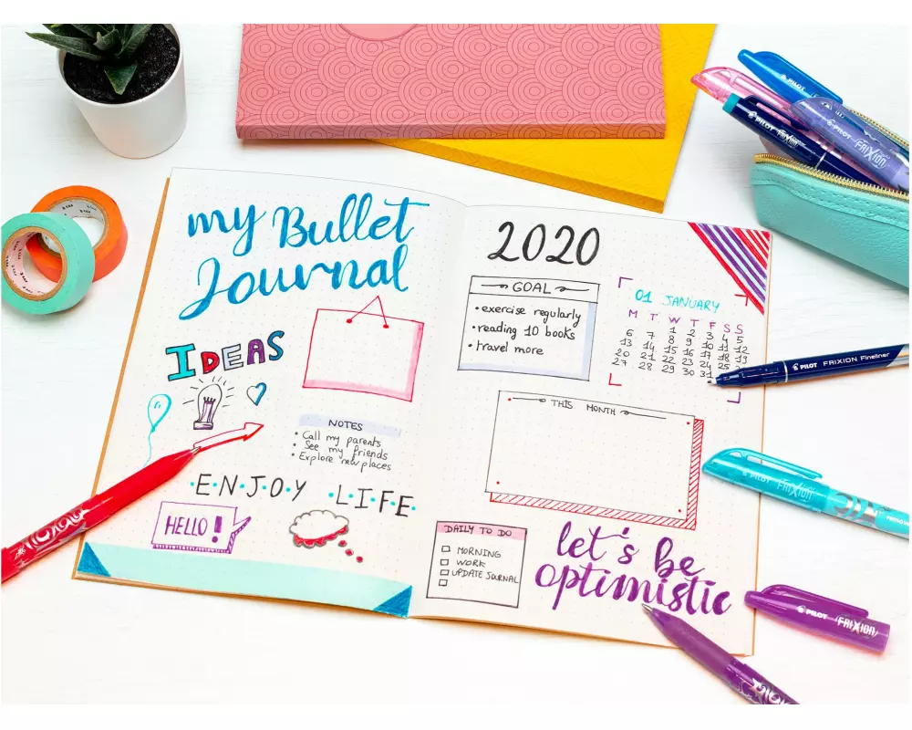 Pilot Schreibset FriXion Bullet Journal Gift Box 9-teilig