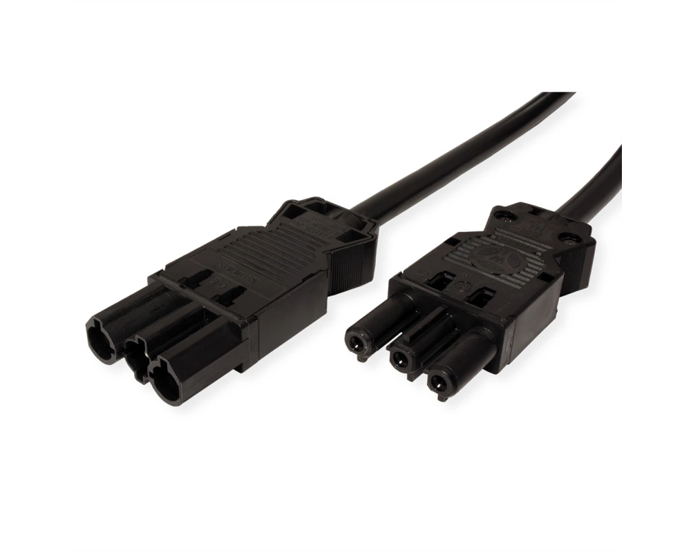 BACHMANN Geräteverlängerung GST18-3 Stecker/Kupplung, schwarz, 5 m
