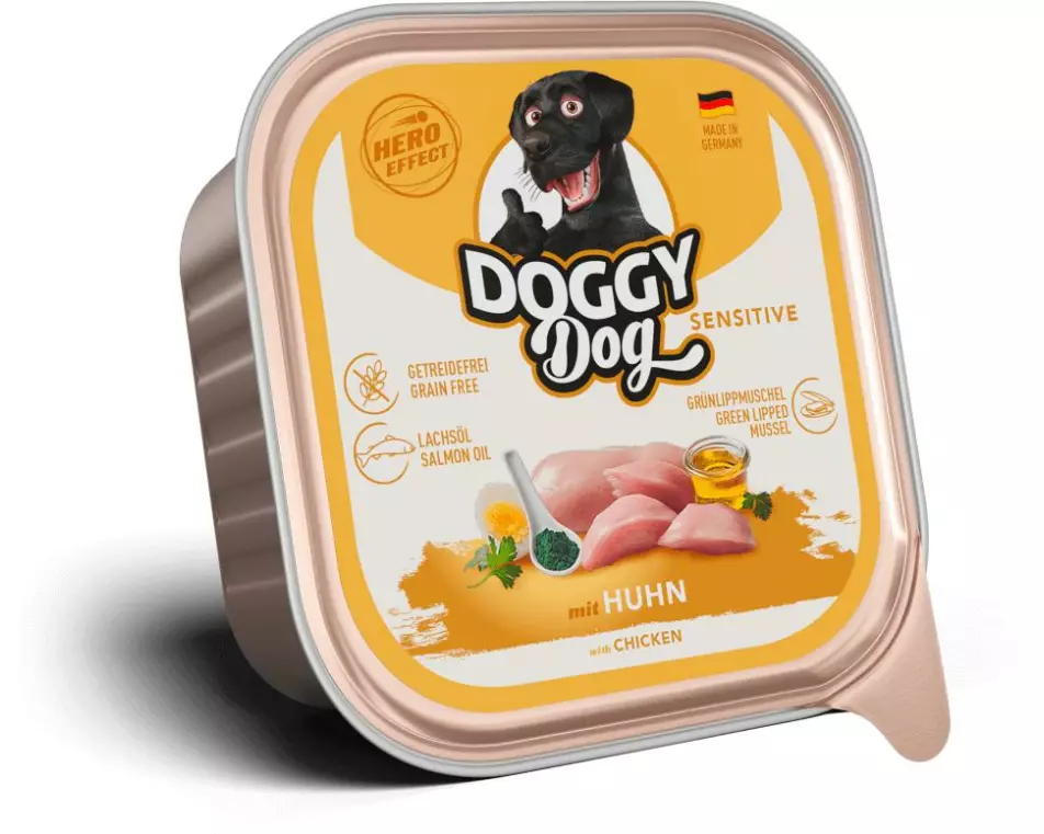 DOGGY Dog Nassfutter DoggyDog Schale Huhn Sensitive 150 g