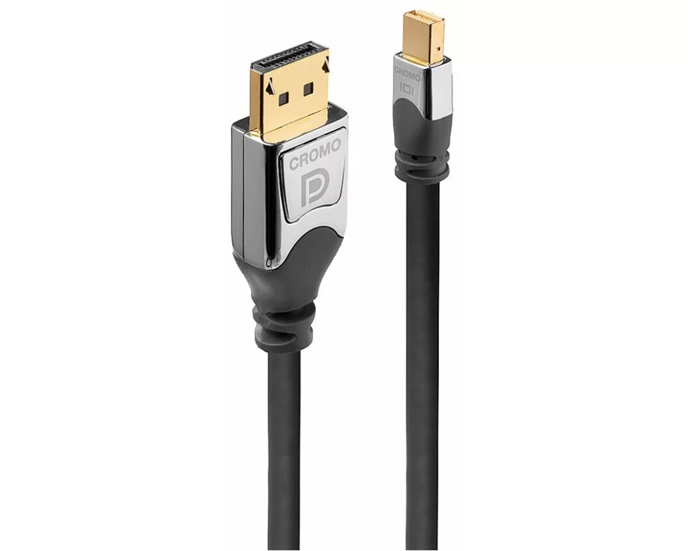 LINDY CROMO Video Cable, DP 1.2, MiniDP-DP M-M, 0.5m, grey