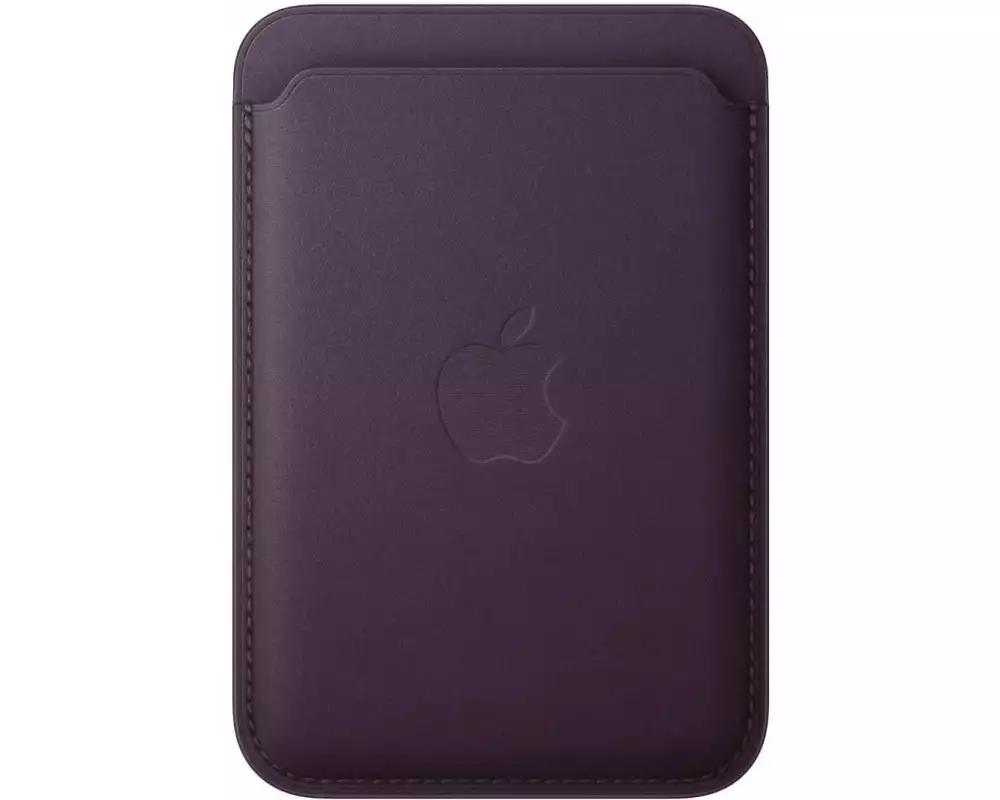 Apple iPhone Fine Woven Wallet mit MagSafe Dunkelrot