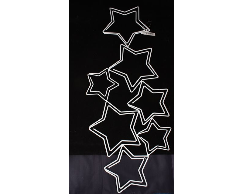 ROOST Fotohalter Sterne 46cm 768292-S 11 Clips, silber, weiss