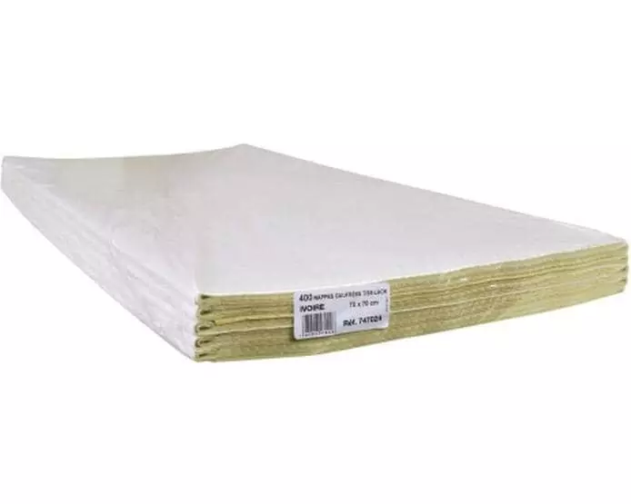 PRO nappe Tischdecke 400 Stück, 70 cm x 70 cm, Elfenbein