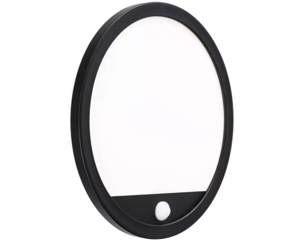 Paulmann Wandleuchte Lamina, Rund, 14W, 2200-3000K, PIR, Schwarz
