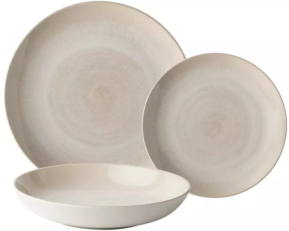 Lunasol Speiseteller Elements Vulcano Sand 12-tlg.