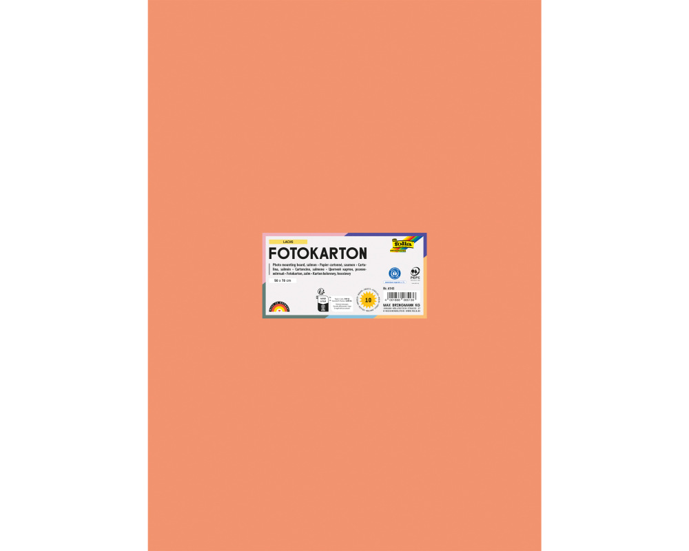 FOLIA Fotokarton 50x70cm 6145 300g, lachs