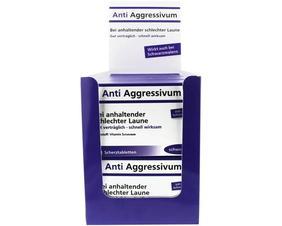 Trend Import Scherztabletten Anti-Aggressivum 22 g, aus Schokolade