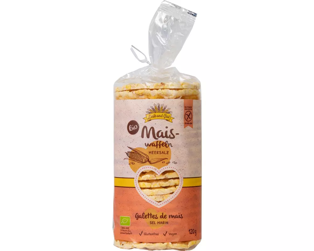 Leib und Gut Bio Maiswaffeln Meersalz 120 g